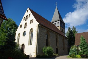 Evang. Martinskirche in Langenbrettach-Langenbeutingen nach der Westwandsanierung